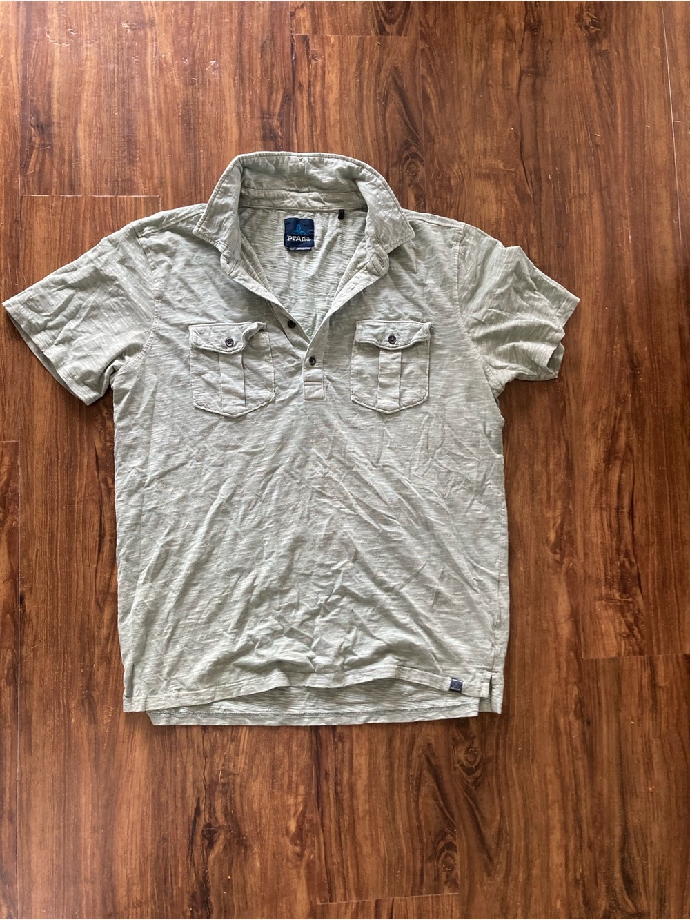 Prana Men's Organic Cotton Light Green Short-Sleeve Polo